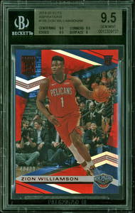 Pelicans Zion Williamson 2019-20 Panini Elite RC 40/99 #108 BGS 9.5 GEM