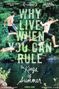 The Kings of Summer (5) Basso Robinson +3 Signed 12x18 Movie Poster BAS: The Kings of Summer (5) Basso Robinson +3 Signed 12x18 Movie Poster BAS Autograph Authentication: BAS PRODUCT_COA: BAS PRODUCT_SIGNED_BY_NAME: Gabriel Basso Nick Robinson Moises Arias Jordan