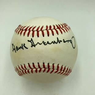 Beautiful Hank Greenberg Single Signed Baseball PSA DNA Graded MINT 9: Beautiful Hank Greenberg Single Signed Baseball PSA DNA Graded MINT 9 Product: Ball Sport: Baseball-MLB Autograph Authentication: Professional Sports Authenticator (PSA) Team: Detroit Tigers 