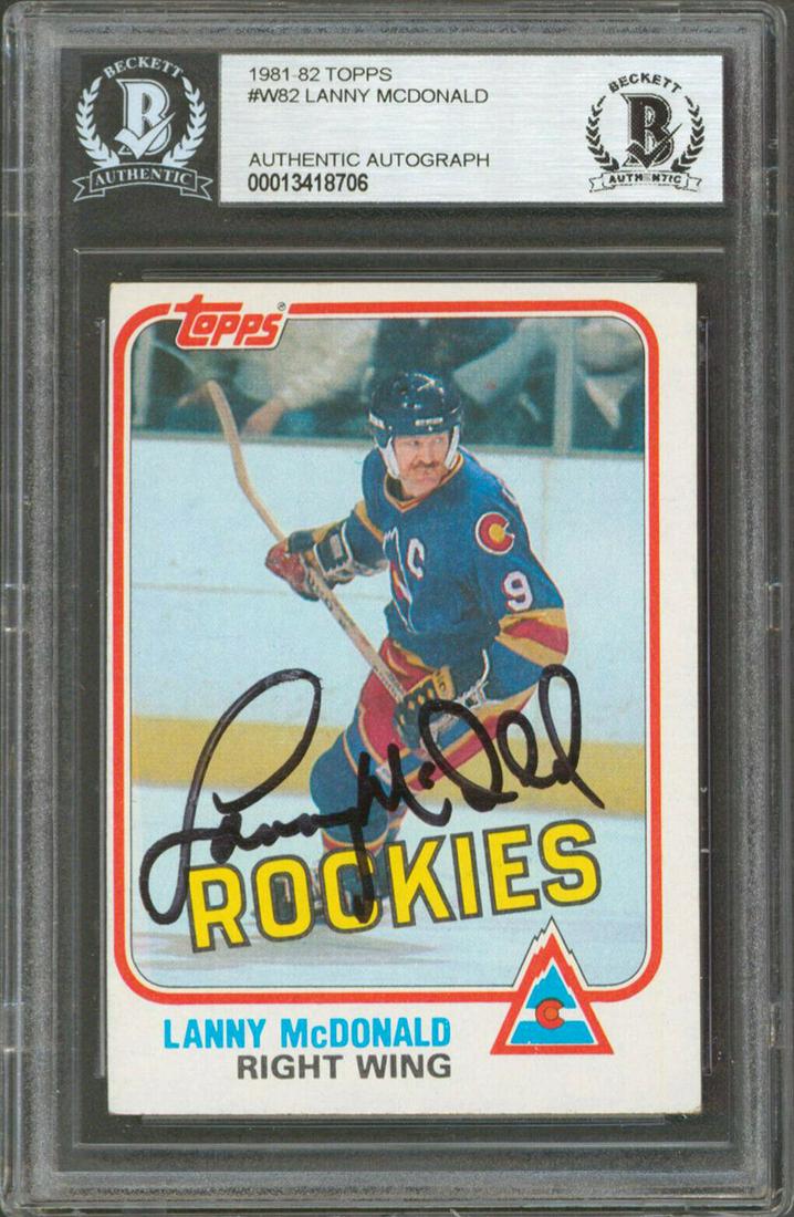 Maple Leafs Lanny McDonald Signed 1981 Topps #W82 Card BAS: Maple Leafs Lanny McDonald Signed 1981 Topps #W82 Card BAS Graded: No Sport: Ice Hockey Team: Toronto Maple Leafs League: NHL Certification Number: 13418706 PRODUCT_COA: Beckett PRODUCT_SIGNED_BY_NAME