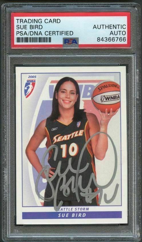 2005 Rittenhouse Wnba #p3 Sue Bird Signed Card Auto Psa Slabbed