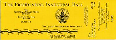 1993 Presidential Inaugural Ball Full Ticket 1/20/1993 Bill Clinton 147375: 1993 Presidential Inaugural Ball Full Ticket 1/20/1993 Bill Clinton 147375 Sport: Entertainment/Other Autographed Sports Mem Original/Reproduction: Original PLEASE NOTE: Framed Large or heavy Items do