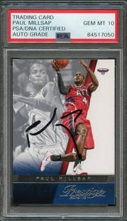 2014-15 Panini Prestige #119 PAUL MILLSAP Signed AUTO 10 PSA Slabbed: 2014-15 Panini Prestige #119 PAUL MILLSAP Signed AUTO 10 PSA Slabbed Graded: No Sport: Aikido Pre-Owned PLEASE NOTE: Framed Large or heavy Items do not have shipping costs included. The exact