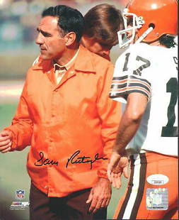 Sam Rutigliano Cleveland Browns Signed/Autographed 8x10 Photo JSA 151785: Sam Rutigliano Cleveland Browns Signed/Autographed 8x10 Photo JSA 151785 Sport: Football-NFL Product: Photo Original/Reprint: Original Team: Cleveland Browns Autograph Authentication: JSA 