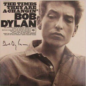 Bob Dylan Signed/Autographed The Times They Are a Changin  Album JSA 163148