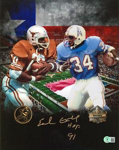Earl Campbell "HOF 91" Signed 11x14 Custom Art Photo BAS: Earl Campbell "HOF 91" Signed 11x14 Custom Art Photo BAS Sport: Football-NFL Product: Photo Original/Reprint: Original Player: Earl Campbell Autograph Authentication: Beckett PRODUCT_COA: Beckett PROD