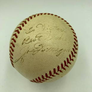 Joe Dimaggio Playing Days 1943 Signed American League Harridge Baseball JSA COA: Joe Dimaggio Playing Days 1943 Signed American League Harridge Baseball JSA COA Product: Ball Sport: Baseball-MLB Autograph Authentication: James Spence (JSA) Original/Reprint: Original PLEASE