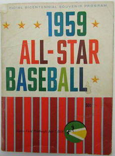 1959 All-Star Baseball Game Official Bicentennial Souvenir Game Program 143451: 1959 All-Star Baseball Game Official Bicentennial Souvenir Game Program 143451 Original/Reproduction: Original League: MLB PLEASE NOTE: Framed Large or heavy Items do not have shipping costs