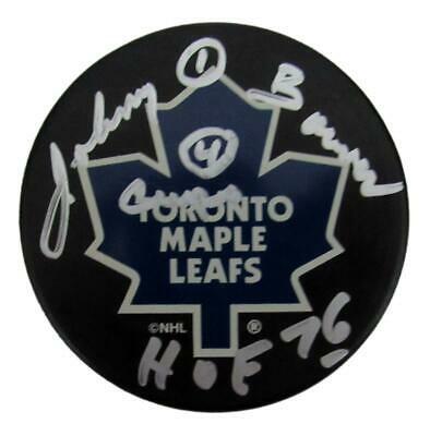 Johnny Bower HOF Signed/Inscribed Toronto Maple Leafs Hockey Puck PSA/DNA 159621: Johnny Bower HOF Signed/Inscribed Toronto Maple Leafs Hockey Puck PSA/DNA 159621 Sport: Hockey-NHL Product: Puck Original/Reprint: Original Team: Toronto Maple Leafs Autograph Authentication: PSA/DNA 