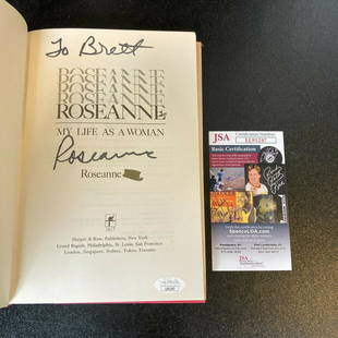 Roseanne Signed Autographed My Life As A Woman Book With JSA COA: Roseanne Signed Autographed My Life As A Woman Book With JSA COA Autograph Authentication: James Spence (JSA) Signed: Yes Industry: Movies Original/Reproduction: Original PLEASE NOTE: Framed 