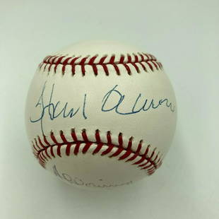 Hank Aaron & Al Downing Signed Major League Baseball JSA COA: Hank Aaron & Al Downing Signed Major League Baseball JSA COA Product: Ball Sport: Baseball-MLB Autograph Authentication: James Spence (JSA) Original/Reprint: Original PLEASE NOTE: Framed 