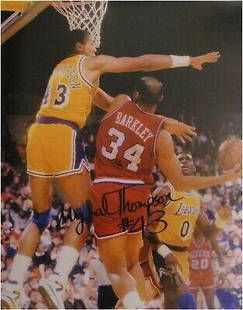 Mychal Thompson Hand Signed Autographed 16x20 Photo Los Angeles Lakers V Barkley: Mychal Thompson Hand Signed Autographed 16x20 Photo Los Angeles Lakers V Barkley Sport: Basketball-NBA Product: Photo Original/Reprint: Original Player: Mychal Thompson Autograph