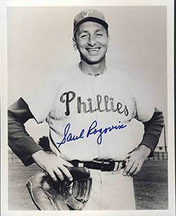 Saul Rogovin Phillies Autographed/Signed 8x10 Photo 123328: Saul Rogovin Phillies Autographed/Signed 8x10 Photo 123328 Sport: Baseball-MLB Product: Photo Original/Reprint: Original Autograph Authentication: Seller PLEASE NOTE: Framed Large or heavy