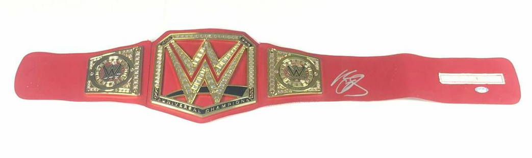 Kevin Owens signed WWE Universal Championship Belt PSA/DNA Autographed: Kevin Owens signed WWE Universal Championship Belt PSA/DNA Autographed Original/Reprint: Original Product: N/A Sport: Wrestling Pre-Owned PLEASE NOTE: Framed Large or heavy Items do not have