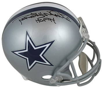 Cowboys Randy White "HOF 94" Signed Silver Full Size Rep Helmet BAS: Cowboys Randy White "HOF 94" Signed Silver Full Size Rep Helmet BAS Sport: Football-NFL Product: Helmet Original/Reprint: Original Player: Randy White Team: Dallas Cowboys Autograph Authentication: