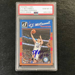 2016-17 Panini Donruss #4 TJ McConnell Signed Card AUTO 10 PSA Slabbed: 2016-17 Panini Donruss #4 TJ McConnell Signed Card AUTO 10 PSA Slabbed Graded: No Sport: Aikido Pre-Owned PLEASE NOTE: Framed Large or heavy Items do not have shipping costs included. The exact