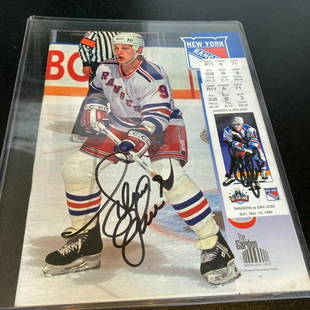 Adam Graves Signed Autographed New York Rangers Program & Ticket: Adam Graves Signed Autographed New York Rangers Program & Ticket Sport: Baseball-MLB Original/Reprint: Original Product: Magazine Team: New York Rangers PLEASE NOTE: Framed Large or heavy Items