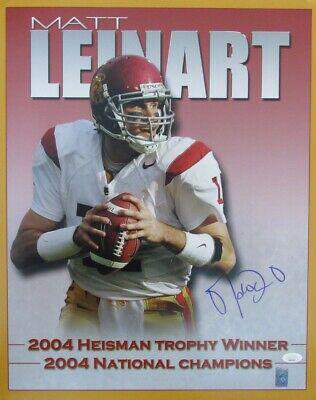 Matt Leinart USC 2004 Heisman Signed/Autographed 16x20 Photo JSA 158213: Matt Leinart USC 2004 Heisman Signed/Autographed 16x20 Photo JSA 158213 Sport: Football Product: Photo Original/Reprint: Original Team: University of Southern California Autograph Authentication: JSA