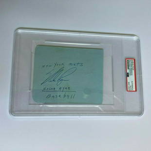 1960s Nolan Ryan Early Career Signed Autographed Page New York Mets PSA DNA COA: 1960s Nolan Ryan Early Career Signed Autographed Page New York Mets PSA DNA COA Product: Ball Sport: Baseball-MLB Autograph Authentication: Professional Sports Authenticator (PSA) Original/Reprint: