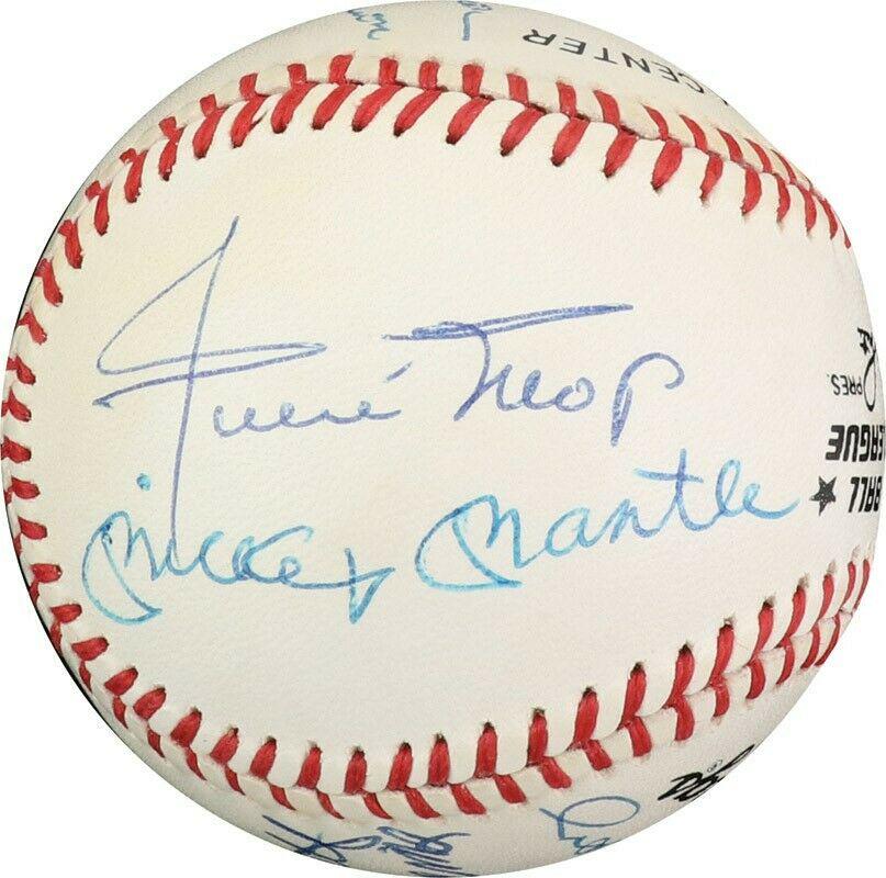 Mickey Mantle Ted Williams 500 Home Run Club Signed Baseball PSA & JSA: Mickey Mantle Ted Williams 500 Home Run Club Signed Baseball PSA & JSA Player: Mickey Mantle Sport: Baseball-MLB Autograph Authentication: Professional Sports Authenticator (PSA) Original/Reprint: Ori