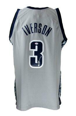Allen Iverson HOF Signed 76ers Mitchell & Ness Basketball Jersey PSA/DNA 167220: Allen Iverson HOF Signed 76ers Mitchell & Ness Basketball Jersey PSA/DNA 167220 Sport: Basketball-NBA Product: Jersey Original/Reprint: Original Autograph Authentication: PSA/DNA Team: Philadelphia 76