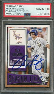 2015 Panini Contenders #5 Alex Bregman Signed Card PSA Slabbed Auto 10: 2015 Panini Contenders #5 Alex Bregman Signed Card PSA Slabbed Auto 10 Graded: No Sport: Aikido Pre-Owned PLEASE NOTE: Framed Large or heavy Items do not have shipping costs included. The exact