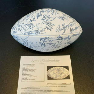 2003 Pro Bowl AFC Team Signed Football 50+ Sigs Peyton Manning With JSA COA: 2003 Pro Bowl AFC Team Signed Football 50+ Sigs Peyton Manning With JSA COA Product: Ball Sport: Football-NFL Autograph Authentication: James Spence (JSA) Team: Indianapolis Colts Player: Peyton