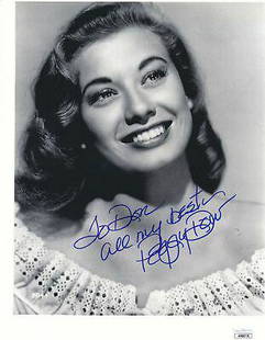 Peggy Dow Actress Signed/Inscribed 8x10 B/W Photo JSA 159948: Peggy Dow Actress Signed/Inscribed 8x10 B/W Photo JSA 159948 Industry: Movies Original/Reproduction: Original Autograph Authentication: JSA PLEASE NOTE: Framed Large or heavy Items do not have