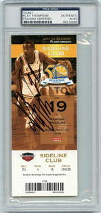 Klay Thompson Signed Oracle Ticket PSA/DNA Warriors Autographed Slabbed: Klay Thompson Signed Oracle Ticket PSA/DNA Warriors Autographed Slabbed Player: Klay Thompson Original/Reprint: Original Sport: Basketball-NBA Team: Golden State Warriors Product: Slabbed Ticket