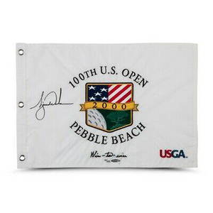 Tiger Woods Signed Autographed 2000 U.S. Open Pin Flag Wire-to-Wire #/500 UDA