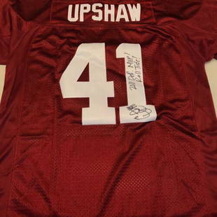 Courtney Upshaw Signed Inscribed 2x National Champ Alabama Jersey JSA COA: Courtney Upshaw Signed Inscribed 2x National Champ Alabama Jersey JSA COA Autograph Authentication: James Spence (JSA) Product: Jersey Original/Reprint: Original Sport: Football-NFL PLEASE NOTE: