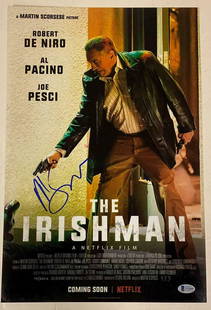 Martin Scorsese Authentic Autographed 12x18 Photo Poster: Martin Scorsese Authentic Autographed 12x18 Photo Poster Signature: Martin Scorsese Product: Autographed 12x18 Photo Featured Movie: The Irishman Certificate of Authenticity: Beckett Hologram