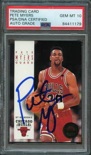 1993-94 Skybox #208 Pete Myers RC Signed Card AUTO Grade 10 PSA: 1993-94 Skybox #208 Pete Myers RC Signed Card AUTO Grade 10 PSA Graded: No Sport: Aikido Pre-Owned PLEASE NOTE: Framed Large or heavy Items do not have shipping costs included. The exact