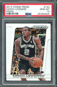 Spurs Kawhi Leonard 2013 Panini Prizm #143 Rookie Card Gem Mint 10! PSA