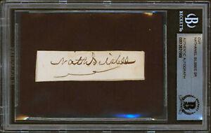 Nathaniel Silsbee Sr. Signed .75x2.75 Cut Signature Bas