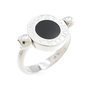 Bvlgari Bvlgari Bvlgari ring: Bvlgari Bvlgari Bvlgari ring Brand: BVLGARI Style: Ring Material: 750WG Gender: Ladies Size: 8.5(49)JPN Accessories: No case Main Stone: Onyx ActualSize: W : 11.1mm CenterStone: Onyx