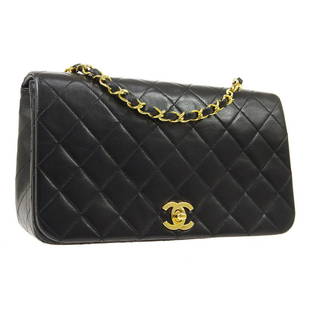 CHANEL Full Flap Quilted CC Chain Shoulder Bag 14378168 Purse Black: CHANEL Full Flap Quilted CC Chain Shoulder Bag 14378168 Purse Black Size: Medium Accents: Lock Quilted Model: Single Chain Shoulder Country/Region of Manufacture: France Department: Women Style: