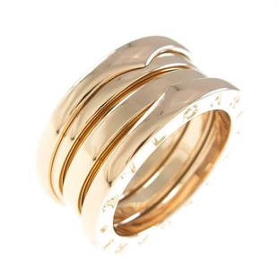 BVLGARI B.zero1 3 Band ring: BVLGARI B.zero1 3 Band ring Brand: BVLGARI Style: Ring Material: 750PG Gender: Ladies Size: 6.5 (JPN size) (47) Accessories: No case Main Stone: No Stone ActualSize: width : 9.3mm Type: Ring Metal: