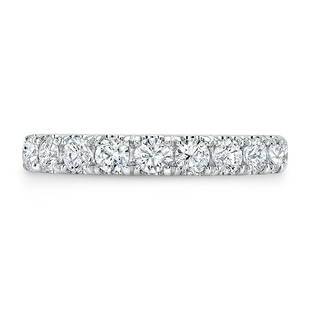 Diamond 10-stone Prong Set Stackable Band In 14k White Gold Size 5: Diamond 10-stone Prong Set Stackable Band In 14k White Gold Size 5 Beautiful Stackable Diamond Band Features 1ctw Of Round Brilliants Expertly Prong-set In 14k White Gold Size 5 14k White Gold Band