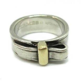 HERMES Logos Belt Motif Ring #49 #US 4.5 #JP 8 SV925 Accessories: HERMES Logos Belt Motif Ring #49 #US 4.5 #JP 8 SV925 Accessories Shape: Round Department: Women Type: Ring Color: Silver Brand: HERMES Metal: Sterling Silver Ring Size: US 4.5 B: Reasonable Wear