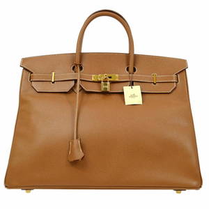 HERMES BIRKIN 40 Hand Bag B#G Purse Gold Veau Epsom France Vintage