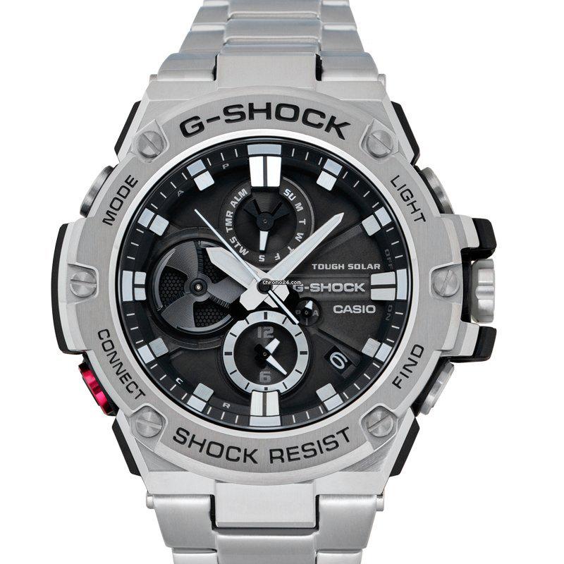 Casio G-Shock G-Steel l Tough Solar - GST-B100D-1AJF: Casio G-Shock G-Steel l Tough Solar - GST-B100D-1AJF Brand: Casio Model: G-Shock Dealer product code: 7642A Year of production: Unknown Condition: Unworn (Mint condition without signs of wear) The Myn