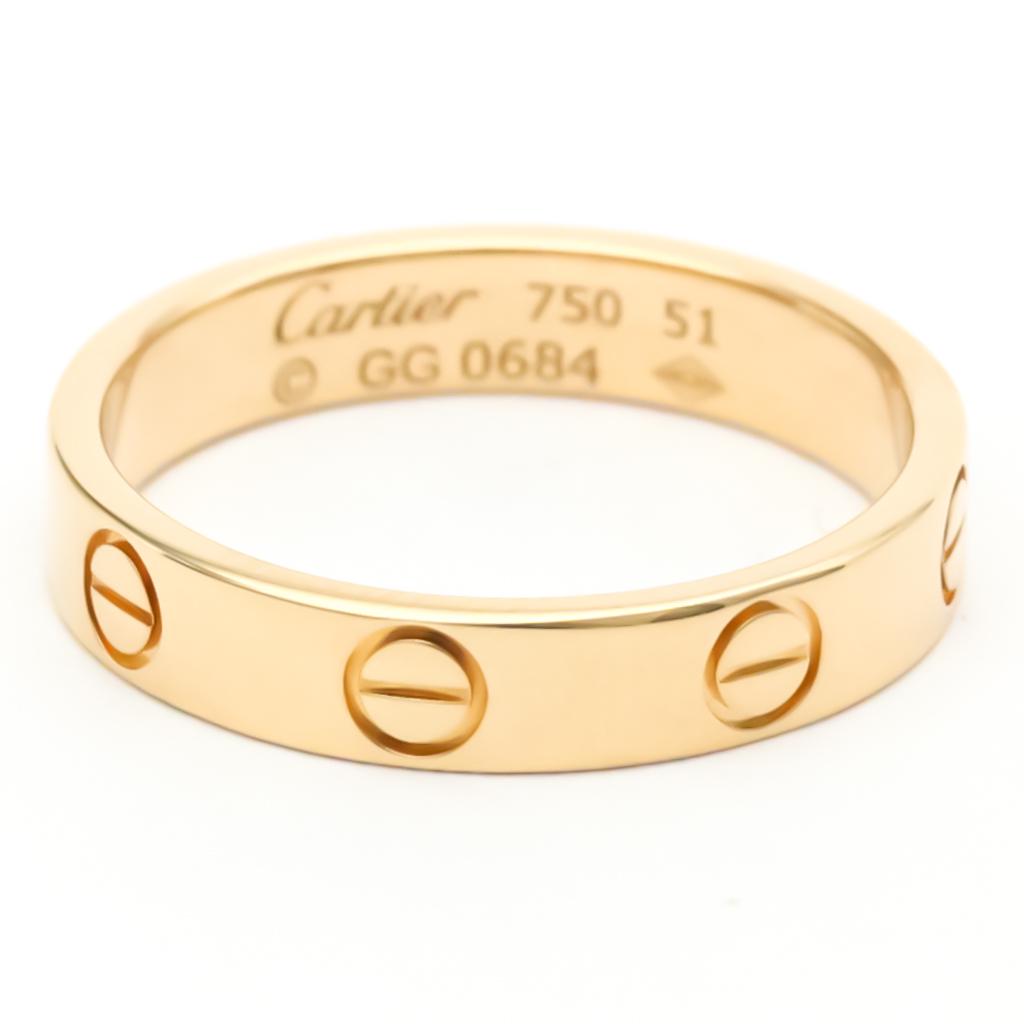 Cartier Love Mini Love Ring Pink Gold (18K) Band Ring (#0278C) on May 03,  2022 | Mynt Auctions in NY