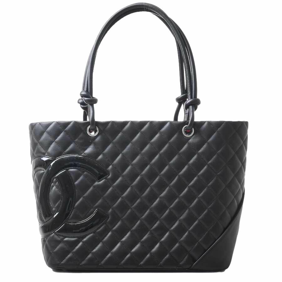 CHANEL leather cambon tote bag black: CHANEL leather cambon tote bag black Brand: Chanel Line: Ligne Cambon Type: Tote bag Material: Leather Leather: Color: Black Gender: Women Size (HxWxD): 25cm x 37cm x 15cm / 9.84 x 14.56 x 5.9 Handle 