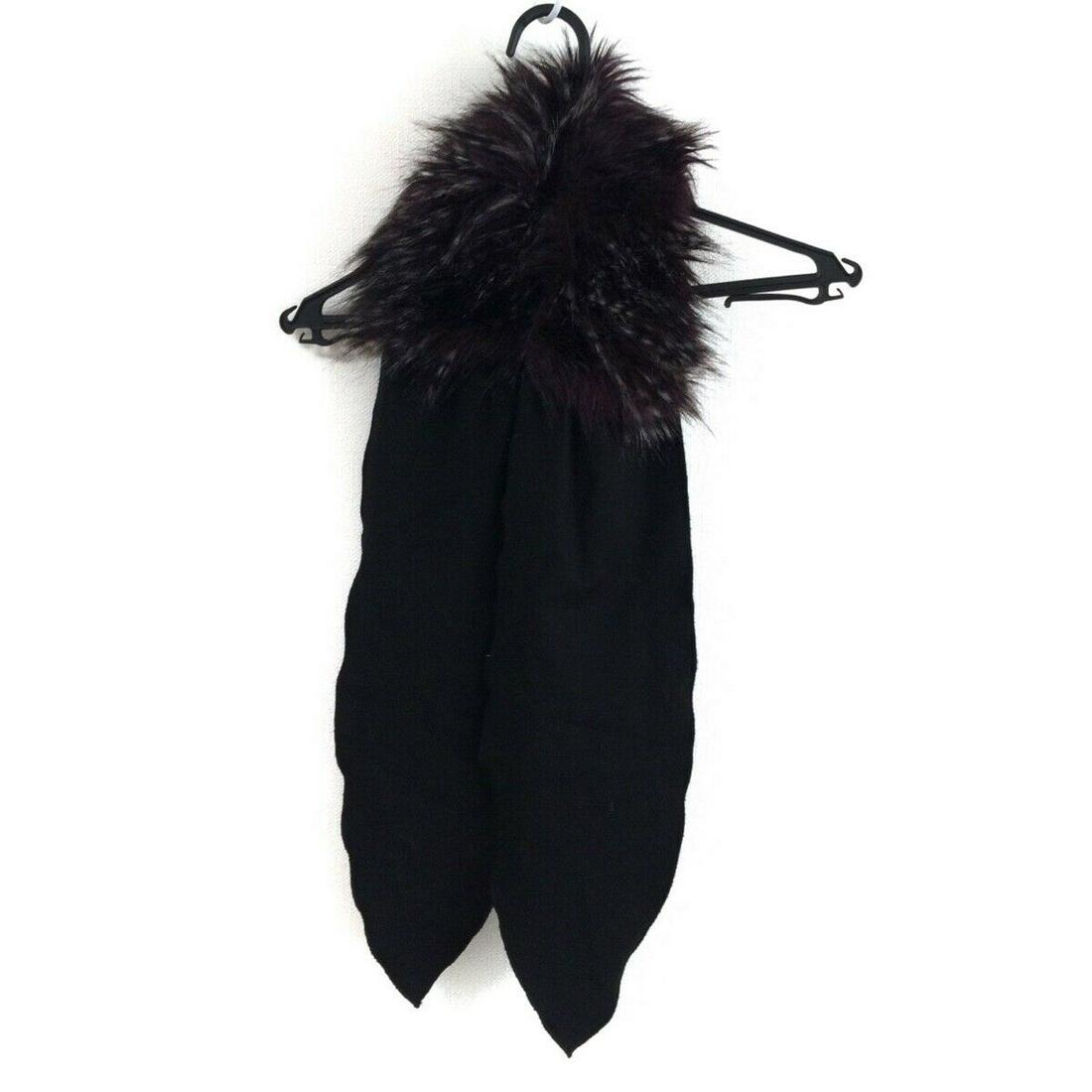 ANNA SUI Black Dark Brown White: ANNA SUI Black Dark Brown White Brand: ANNA SUI Style: Scarf Color: Black Dark Brown White Material: Acetate Polyester Modacrylic Cotton Type: Scarf B: Reasonable Wear and Tears The Mynt Guarantee: Al