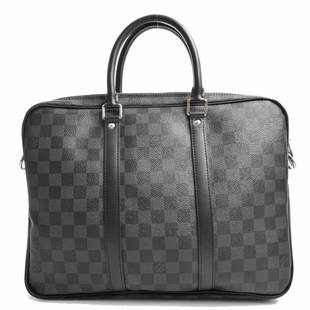 LOUIS VUITTON Louis Vuitton Graffit Porto Documan Voyage PDV PM 2WAY Business Bag Black PVC Leather: LOUIS VUITTON Louis Vuitton Graffit Porto Documan Voyage PDV PM 2WAY Business Bag Black PVC Leather Brand: Louis Vuitton Line: Damier Graphite Type: Briefcase Material: PVC PVC: Color: Black 