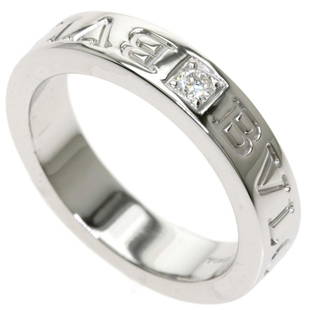 Bvlgari Double Diamond Ring / K18 White Gold Ladies BVLGARI: Bvlgari Double Diamond Ring / K18 White Gold Ladies BVLGARI Brand: Bvlgari Gender: Women Color: White gold Material: White gold (18K) Stone: Diamond US Size: 5 Width: 4mm / 0.16 Weight: 6.2g