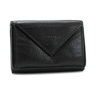 Balenciaga Paper Mini Wallet Tri-Fold Black Leather BALENCIAGA Ladies: Balenciaga Paper Mini Wallet Tri-Fold Black Leather BALENCIAGA Ladies Brand: Balenciaga Type: Wallet (tri-fold) Gender: Men Women Material: Leather Leather: Color: Black Size (HxWxD): 6.5cm x