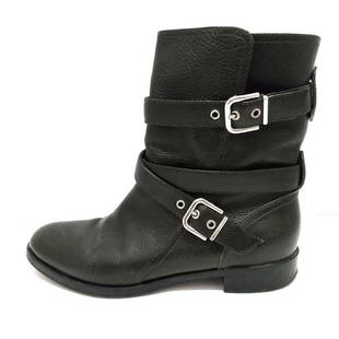 Gianvito Rossi Black Leather Womens Boots #37: Gianvito Rossi Black Leather Womens Boots #37 Brand: Gianvito Rossi Style: Boots Color: Black Upper Material: Leather Department: Women Type: Boots B: Reasonable Wear and Tears The Mynt