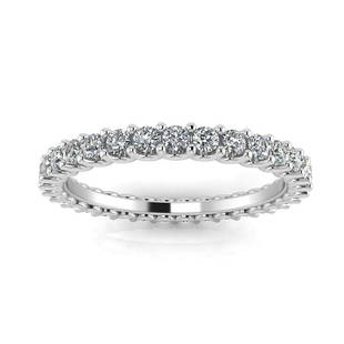 Round Brilliant Cut Diamond Shared Prong Set Eternity Ring In 14k White Gold (0.48ct. Tw.) Ring Size: Round Brilliant Cut Diamond Shared Prong Set Eternity Ring In 14k White Gold (0.48ct. Tw.) Ring Size 7 This Artfully Hand-crafted Diamond Eterenity Ring In 14k White Gold Showcases A Full Circle Of